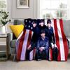 Coperta Flanella 3D The B-Beatles Rock Band Star Morbida Calda Plaid per Camera da Letto Soggiorno Letto Viaggio Campeggio Picnic Regalo