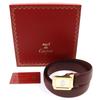 Pristine Cartier belt Santos Logo Buckle Leather Bordeaux leather mens Used