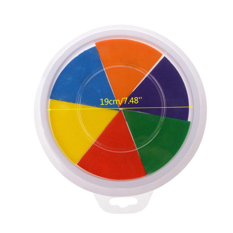 6 Colors Ink Pad Stamp DIY Finger Painting Craft Cardmaking For Kids Montessori Drawing Baby Toys