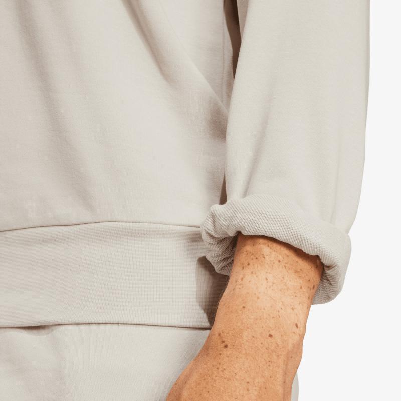 Adidas M Feelcozy Sweatshirt Casual Round Neck Drop Shoulder Long Sleeve Men Sweatshirt Gray IN6087