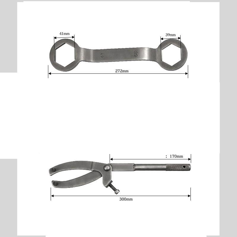 Dual-size Heads Pulley Nut Wrench Adjustable Opening