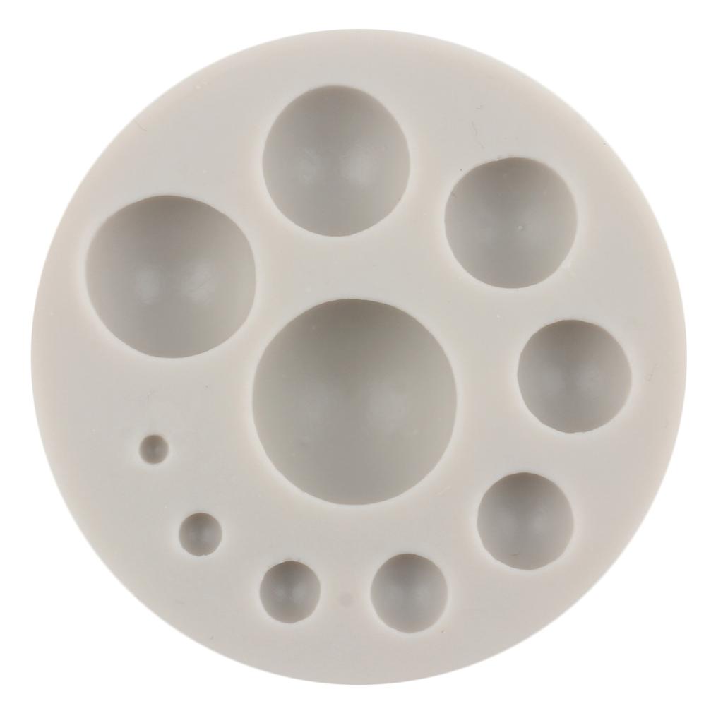 Pearl Fondant Mould Ball Pearl Semi Sphere Chocolate Silicone Moulds For Cake Decorating Cupcake Topper Candy Gum Paste Polymer Clay Moulds