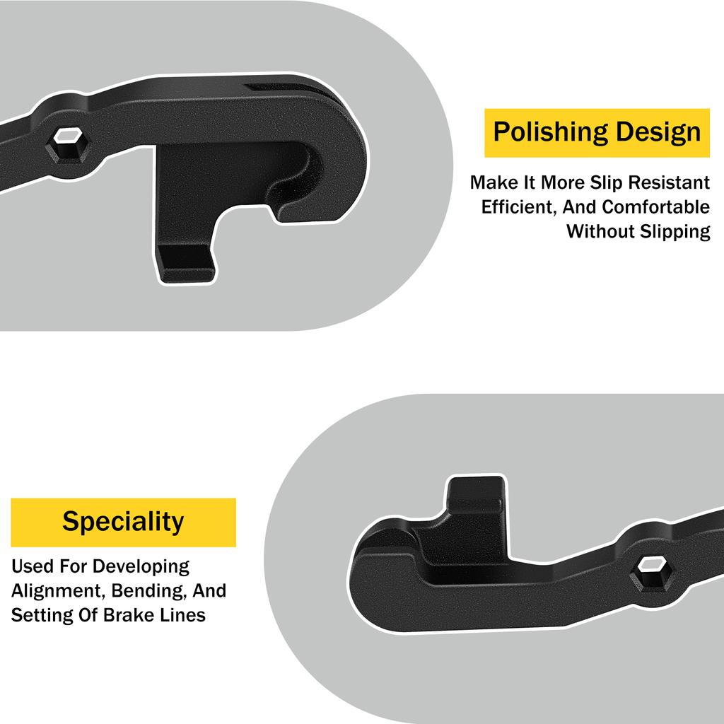 Brake Pipe Bending Tool Sturdy Steel Car Brake Line Tube Bender with 2 Bending Options Oil Brake Pipe Bender for Car Brake
