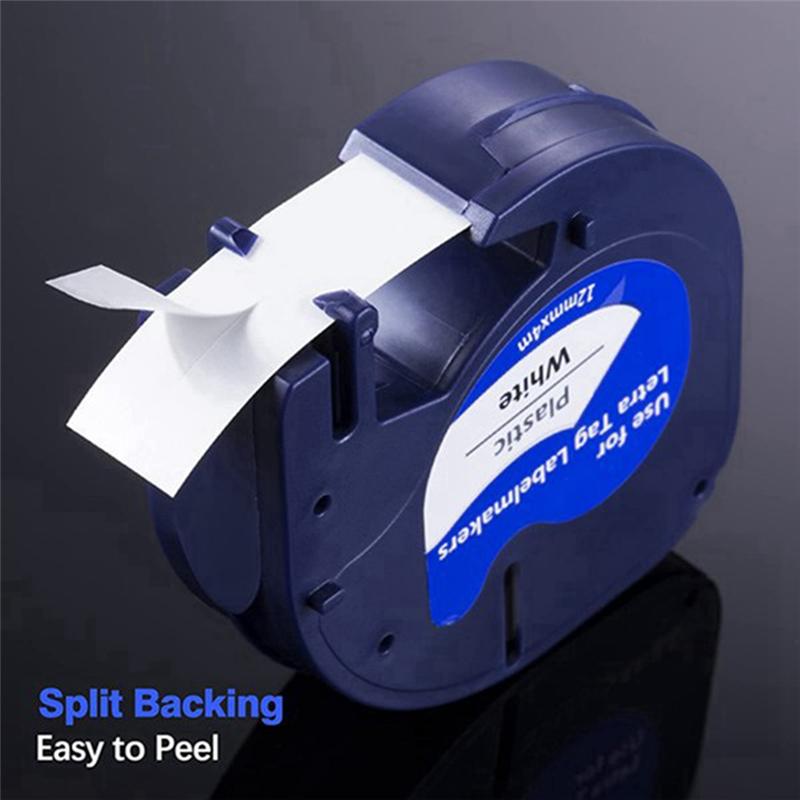 10PCS Label Tapes For DYMO Letratag LT-100T LT-100H Series Label Maker 12Mmx4m Label Thermal Printing Paper