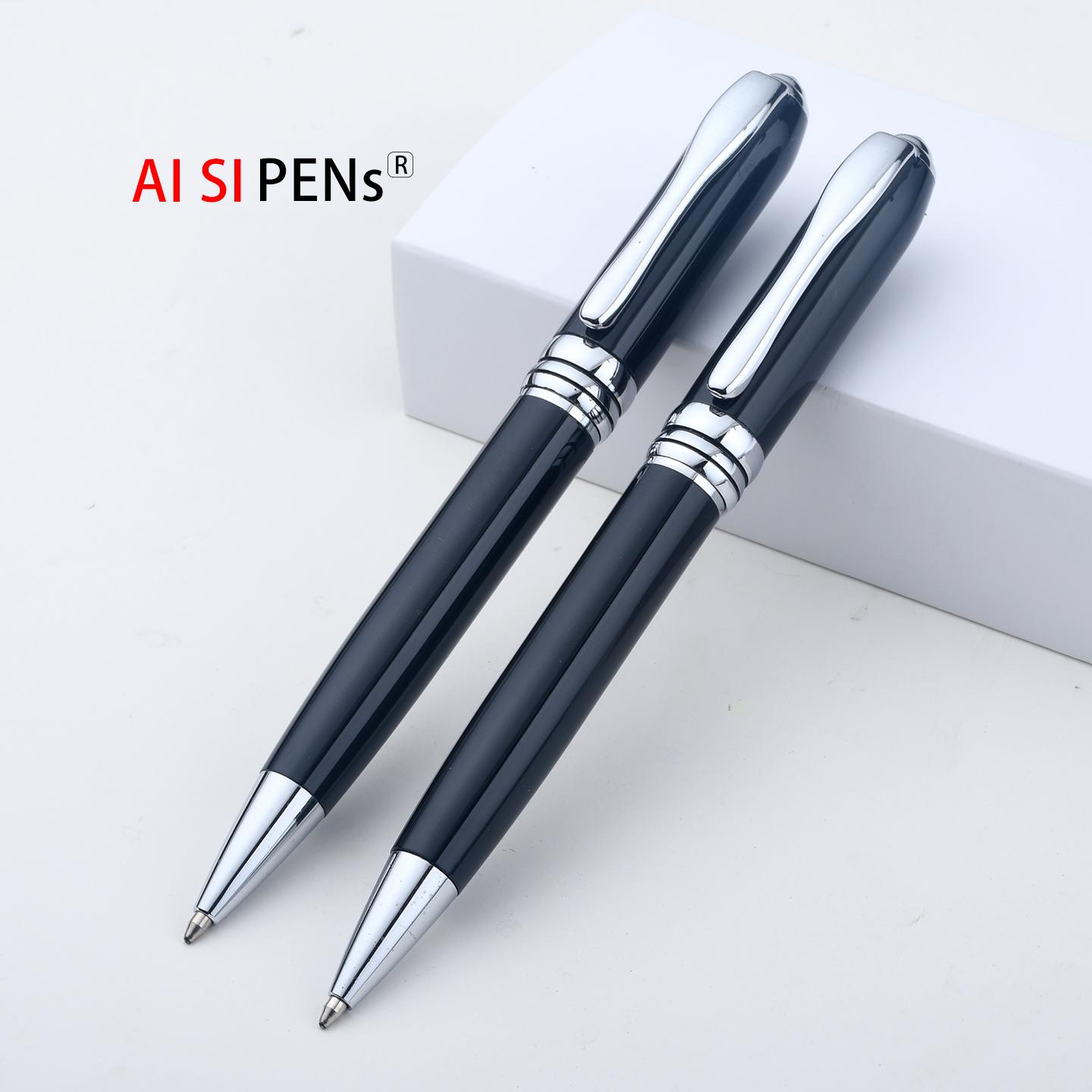 Personalized Luxury Signature Gel Pen Black Metal Roller Ballpoint Pen