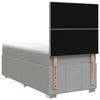 Box Spring Bed with Mattress Light Gray 80 x 200 cm Fabric
