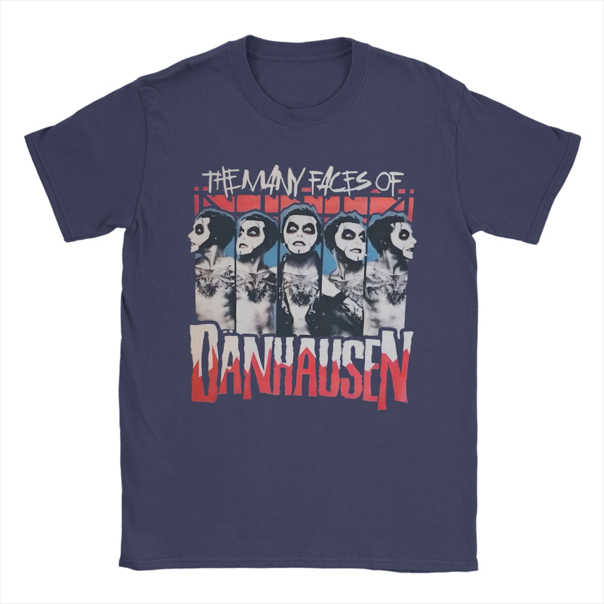 

The Many Faces Of Danhausen T Shirts Men Cotton Funny TShirts Crew Neck Tee Shirt Short Sleeve Tops Summer 4XL