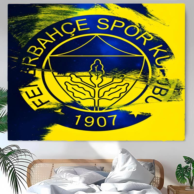 Fenerbahçe Spor Kulübü Tapestry Wall Hanging Room Background Cloth Home Decor Beach Mat Yoga Mat Sofa Bed Sheet