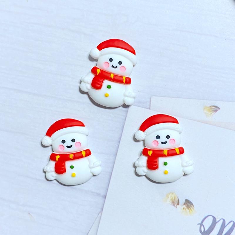 10 Stück Neue Niedliche Mini-Weihnachtskollektion Flache Rückseite Harz-Cabochons Scrapbooking DIY Schmuck Bastel-Dekorationszubehör