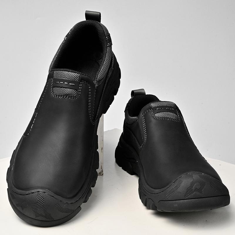 Men's Thick Sole Wear-Resistant Leather Hiking & Casual Shoes
