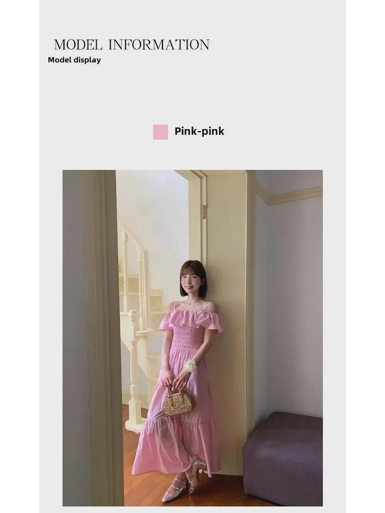 2024 Summer French-Inspired Ruffled Sling Dress S1136: Elegant Beauty