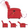 Reclining Electric Red Lift-Up Armchair with Massage