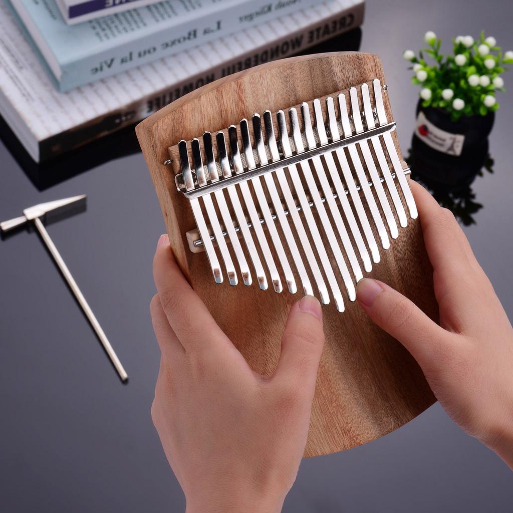 17-Key Thumb Piano Kalimba Camphorwood C Tone with Carry Bag Music Book Musical Scale Stickers