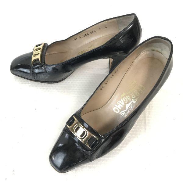 

Salvatore Ferragamo Pumps High Heel Size 5C 22.5 Black Shoes Pumps(USED)