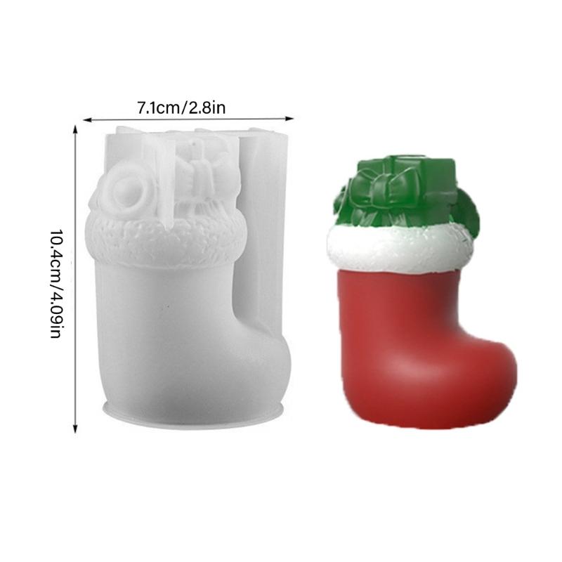 Food Grade Silicone Christmas Mould for Handmade Candle Craft Art Projects Easy Releases