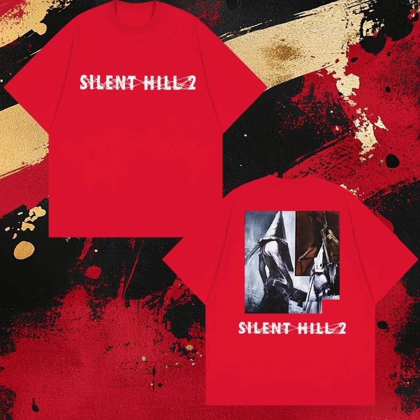 2026 New In Silent Hill 2 Pyramid Head Horror Game Print T Shirts Men Women Gothic Vintage Punk Tops Unisex Short Sleeve T-shirt