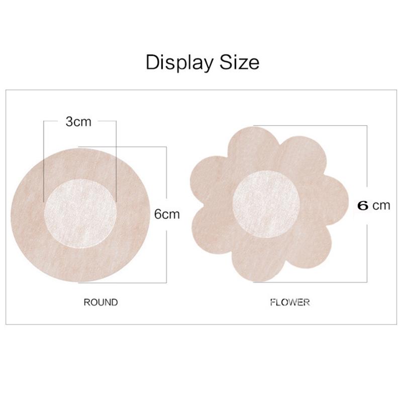 50 Pcs Satin Black Flower Breast Cover Sticker Bra Pad Patch Disposable Self-Adhesive Nipple Cover Breast Petals Women Intimates