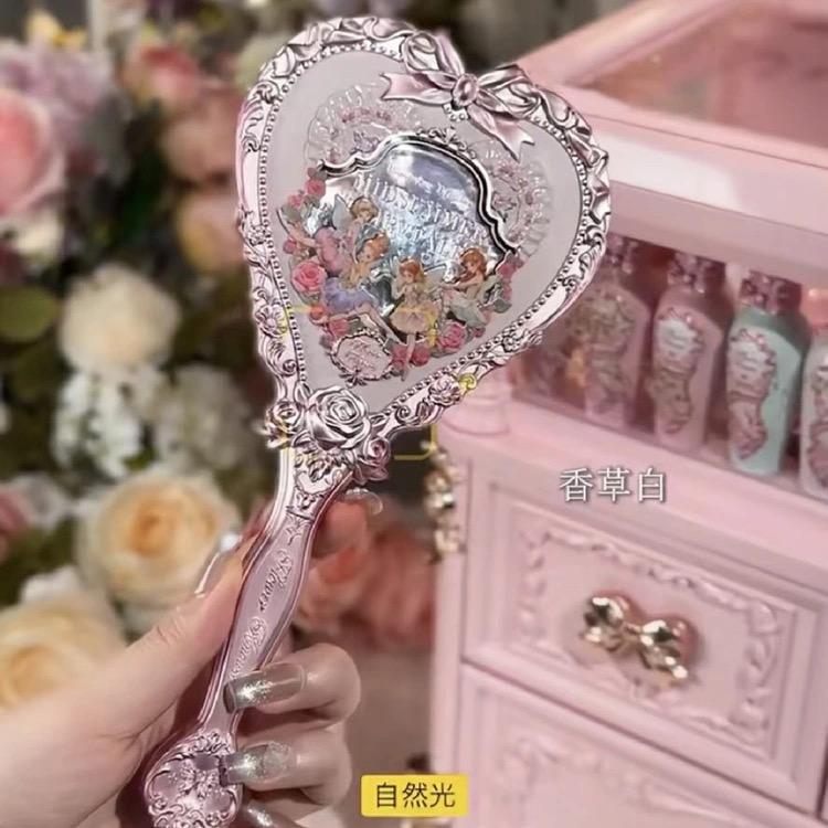Flower Knows Mirror Moonlight Mermaid THE SWEETIE BEAR Collectie Handspiegel Limited Wit Blauw Roze Feeën Spiegels