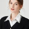 Women White Fake Collar Shirt Women's Lapel Detachable Shirt Collar Girls Sweater False Collar Lapel Blouse Tie Faux Col