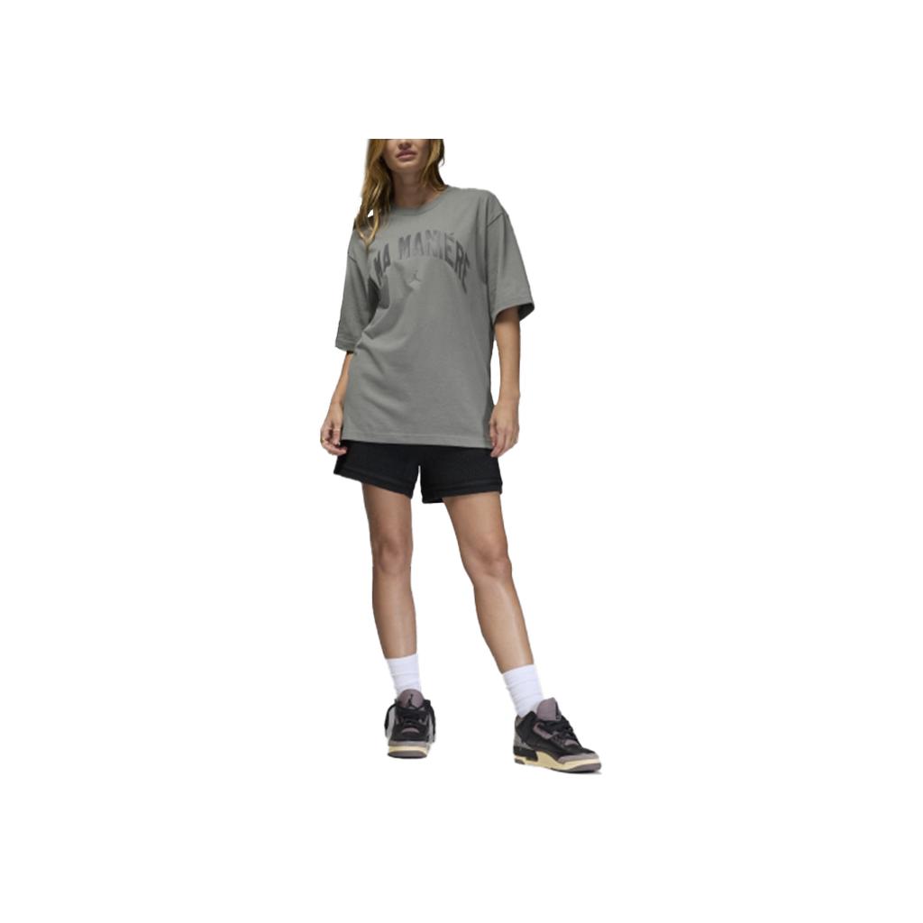 Jordan X A Ma Maniére Pullover Round Neck Comfortable Short Sleeve T-Shirt Unisex Tops Blue-Grey HF0539-029