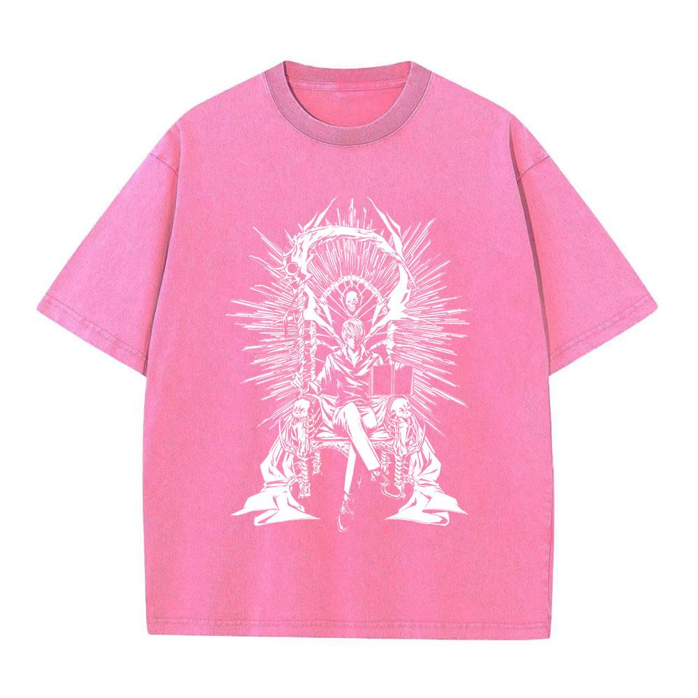 

Винтажные футболки Y2K с варкой, ретро панк, аниме, принт Death Note, 100% хлопок, футболки Харадзюку для женщин и мужчин, летний топ 3XL