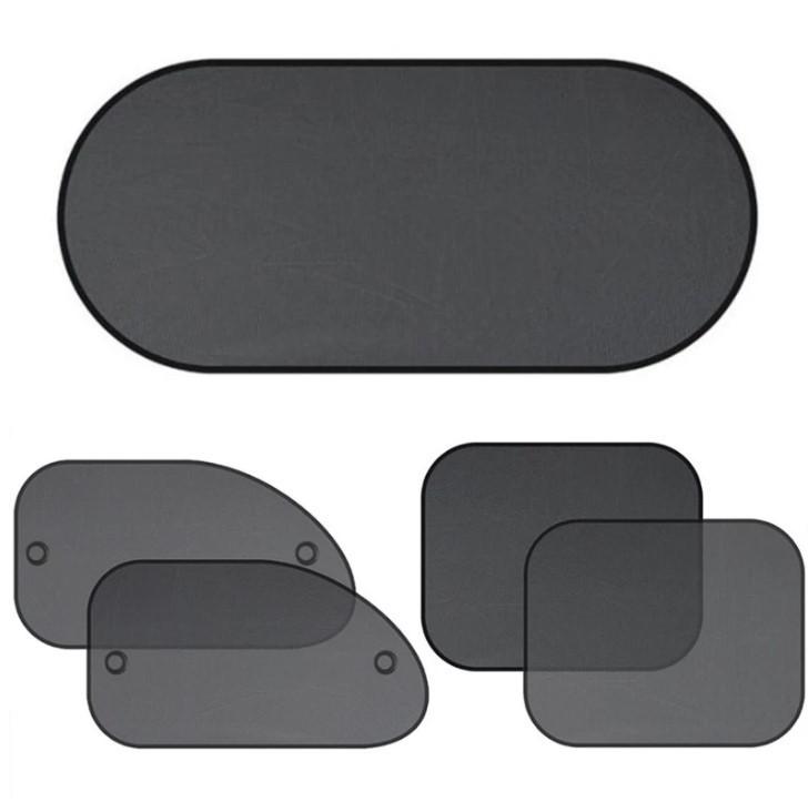 Car Window Sunshade Set: 5-Piece Mesh with Suction Cups for Summer