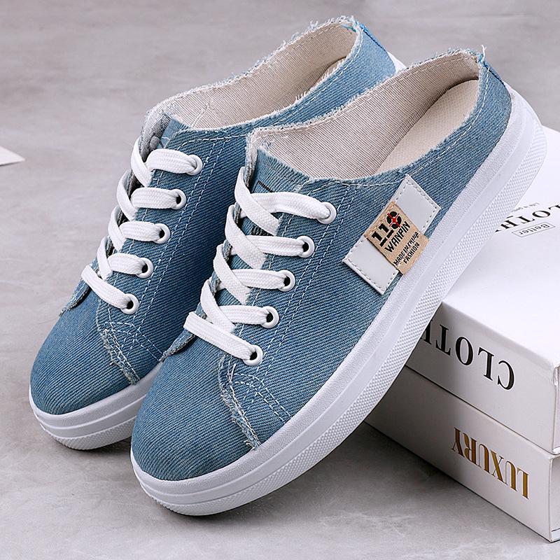 Women's White Low-Top Casual Canvas Sneakers - Spring/Autumn Korean Style, Breathable, Non-Slip, Versatile & Fashionable.