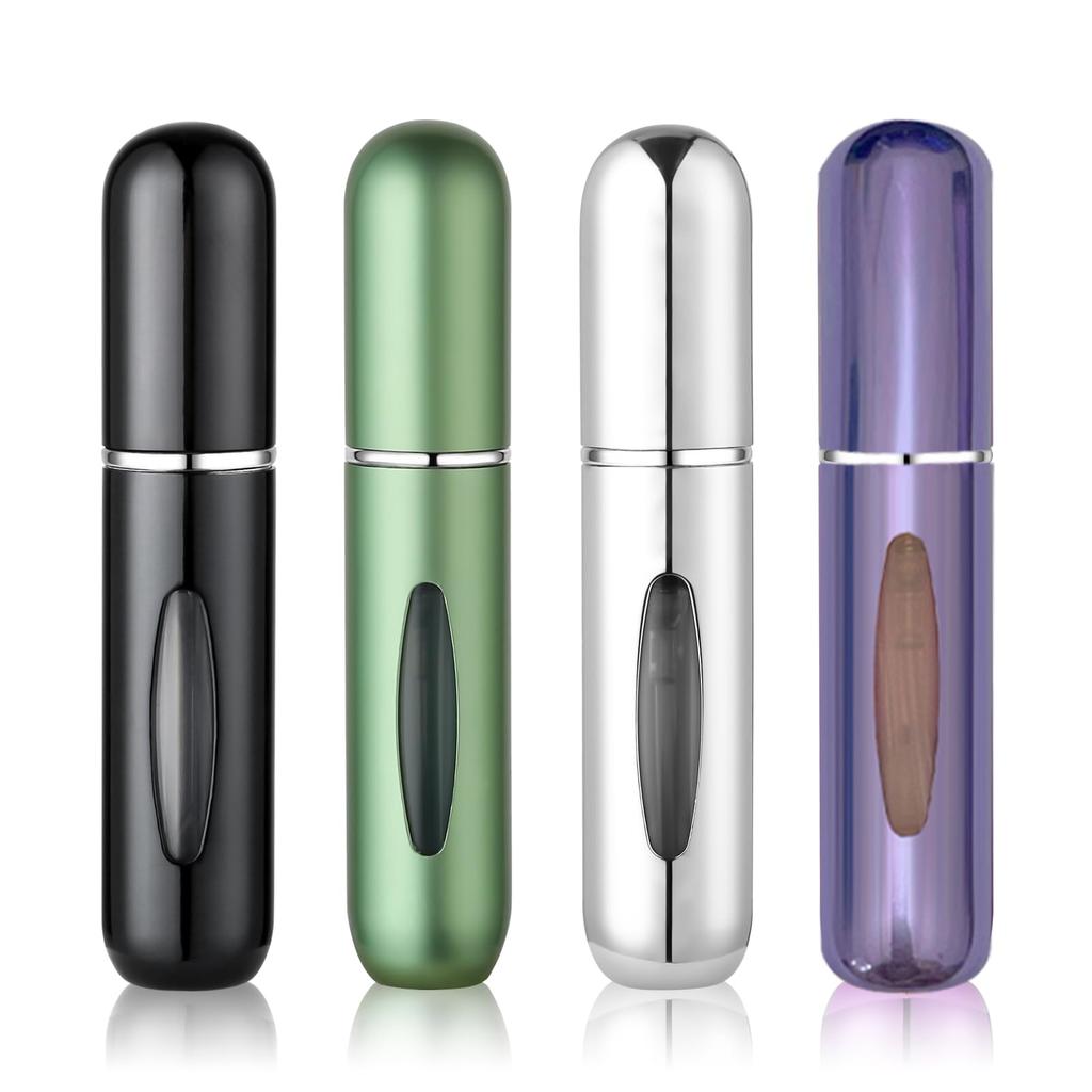 4Pcs Pocket Perfume Dispenser - Travel Perfume Bottle Refillable 5ml Spray Bottle - Perfume Travel Refillable Leak Proof