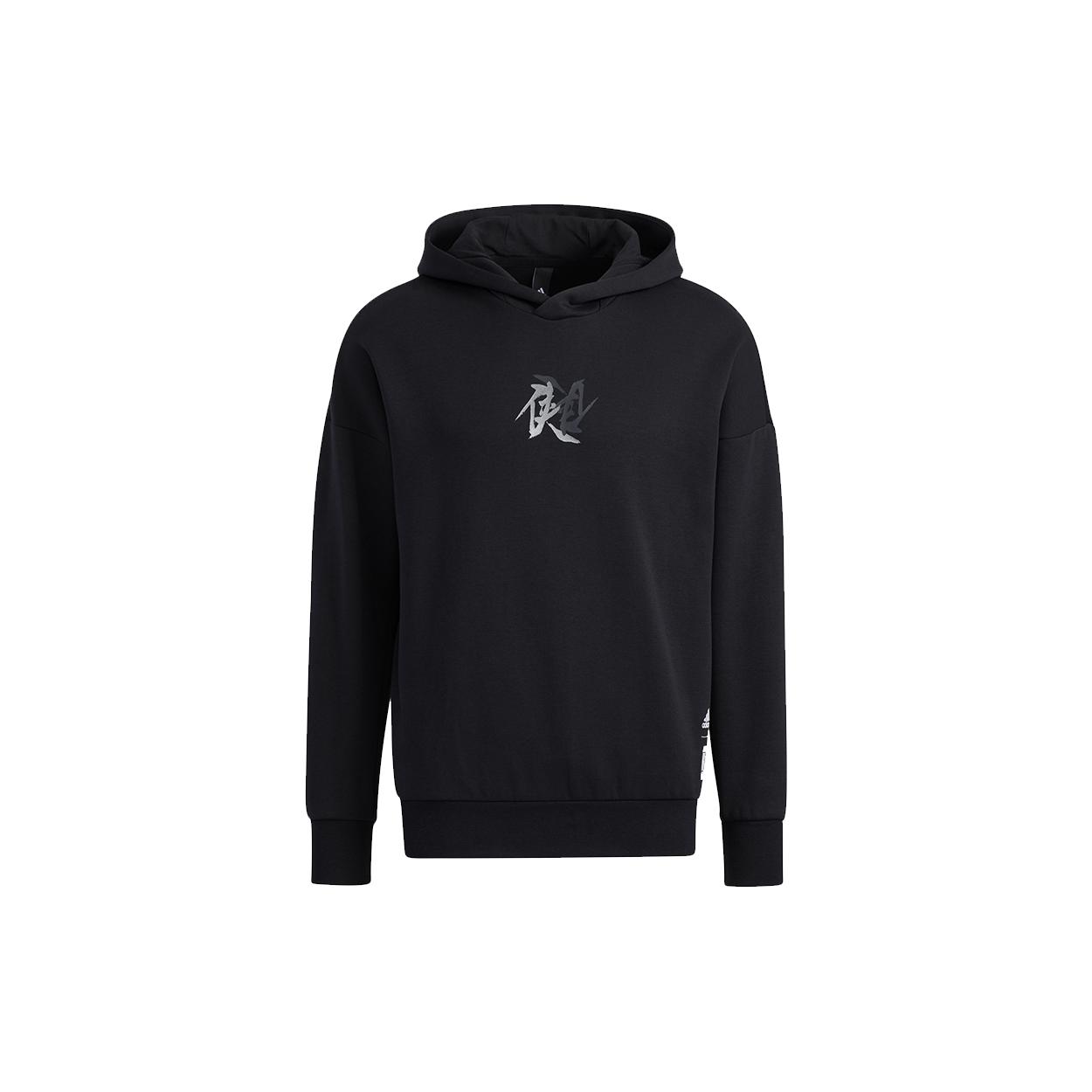 Толстовки Adidas серии Wuji Мужские Черные С капюшоном Умеренные Обычный крой HE5115 S