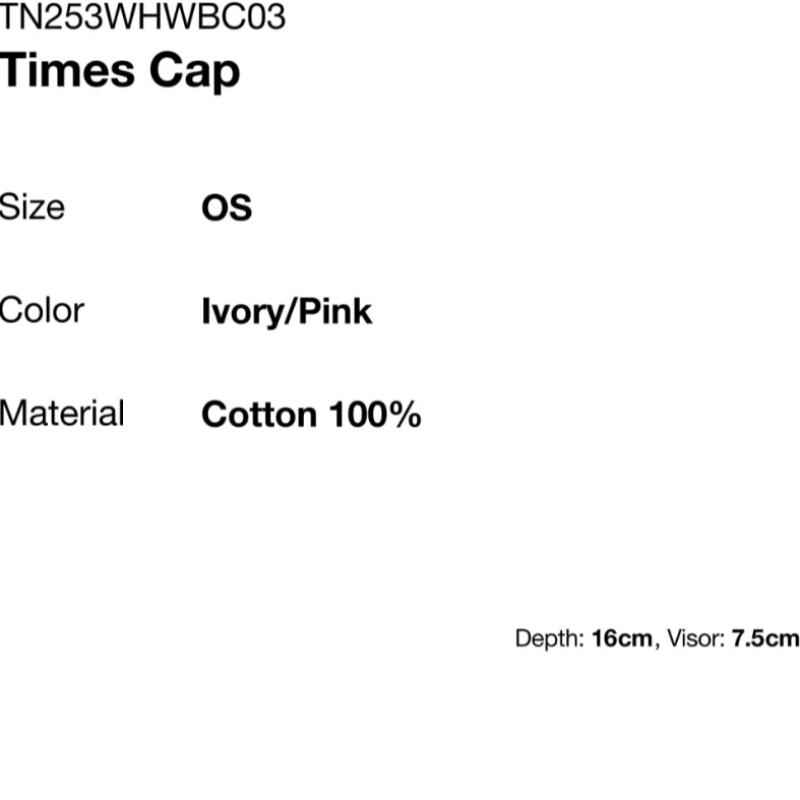 Thisisneverthat Times Cap Ivory Pink