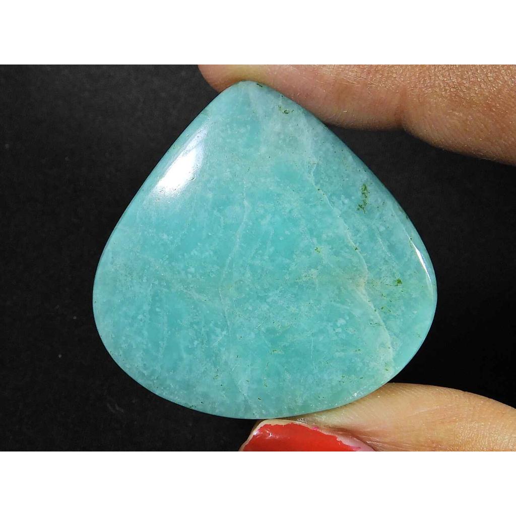 35X34MM Natural Amazonite Heart Crytsal Cabochon Loose Gemstone Reiki 34Cts. SK-2891