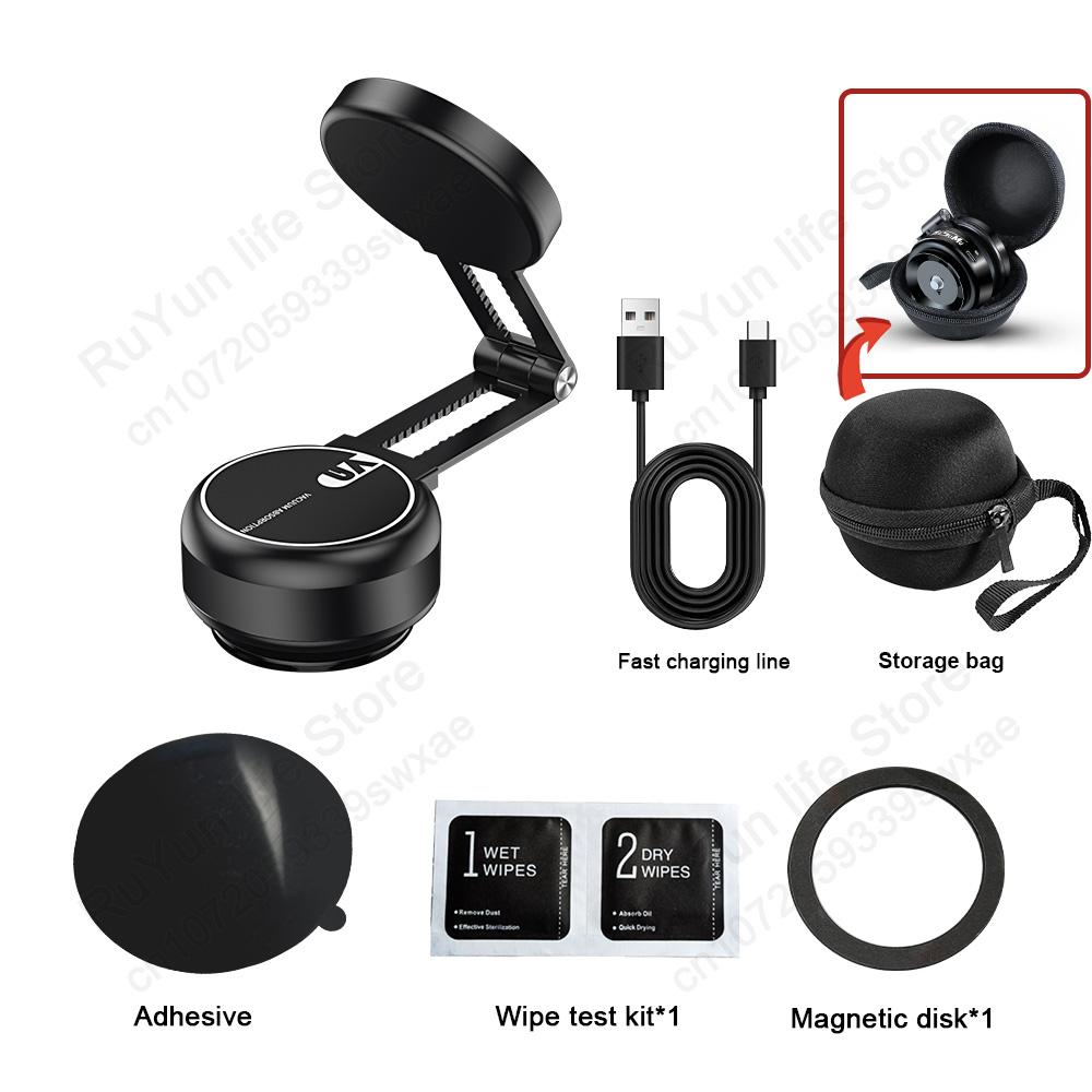 Double Vacuum Sucker Car Phone Holder 360° Retractable Bracket Electric Vacum Magnetic Cellphone Stand for iPhone Samsung Xiaomi