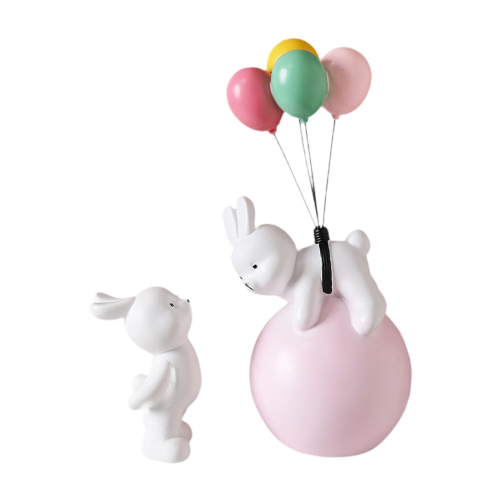 

Balloon Bunny Figurine, Funny Tabletop Ornaments for Living Room TV Stand Bookshelf Arrangement Desktop розовый