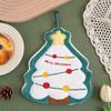 1PC Hanging Multi Element Christmas Creative Hand Towel Children Small Towel Thickened Coral Fleece Cute Embroidery Household