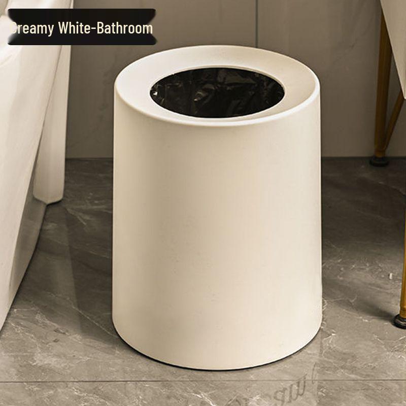 Elegant Lidless Trash Can with Pressure Ring for Home Use - Free Shipping