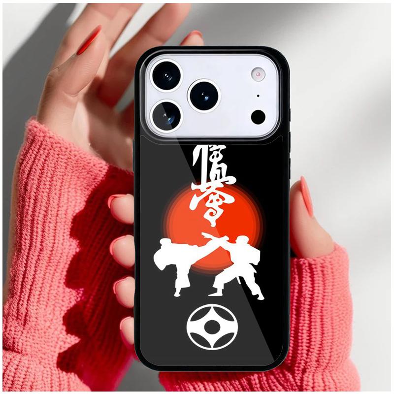 Kyokushin Karate Symbol Phone Case for iPhone 17 16 15 14 13 Pro Max Back Cover for 12 11 Pro Coque
