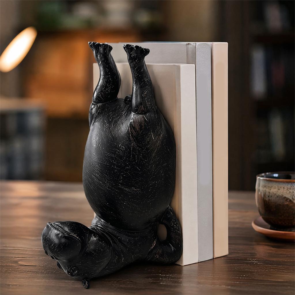 Resin Yoga Pose Hippo Ornament Funny Acrobat Design Yoga Hippo Bookend 10-Inch Tall Support & Stable Build for Home Decoration