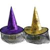 Witch Hat Masquerade Ribbon Wizard Costume Top Pointed Caps Cosplay Props Party