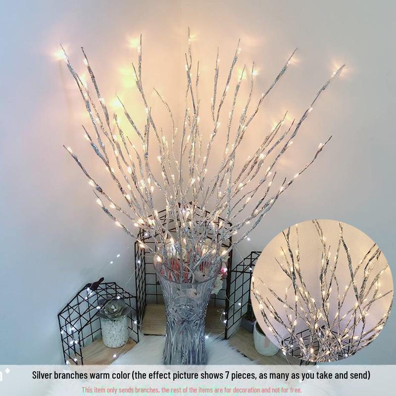 Nordic Creative LED Birch Branch Decorative Lamp for Room Atmosphere and Flower Arrangement.