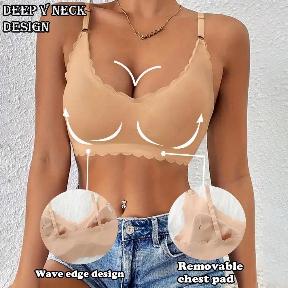 [Soft Wire-Free Bra] Soft Wire-Free T-Shirt Bra | Solid Color Seamless Underwear | Comfortable Close-Fitting for Daily Wear