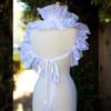 Vintage Victorian Ruffled Shrug Shawl Boleros Ribbon False Collar Renaissance Costume Cosplay Accessories for Unisex