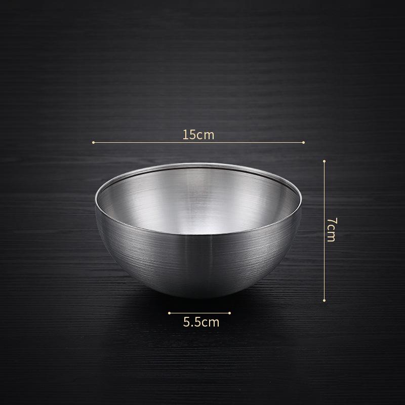 304 Stainless Steel Fruit Salad Bowl Korean Silver Gold Soup Rice Noodle Bowl Multifunctional Large Capacity Food Container