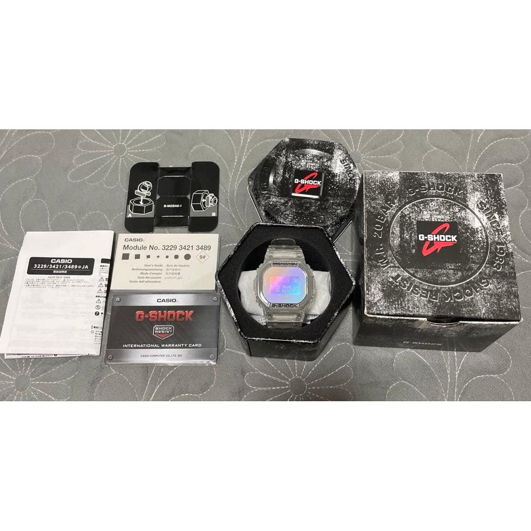 CASIO G-SHOCK Watch Skeleton Rainbow Mirror DW-5600