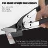 Heavy-Duty Tin Snips - Cr-V Steel Metal Cutter for Thin Steel Plates, Ergonomic Anti-Slip Grip, Light Gray/Black