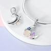 Charms Plataluminous Butterfly Flower Moon Beads Fit Originalbracelets Charms For Women Jewelry Diy Making Gifts