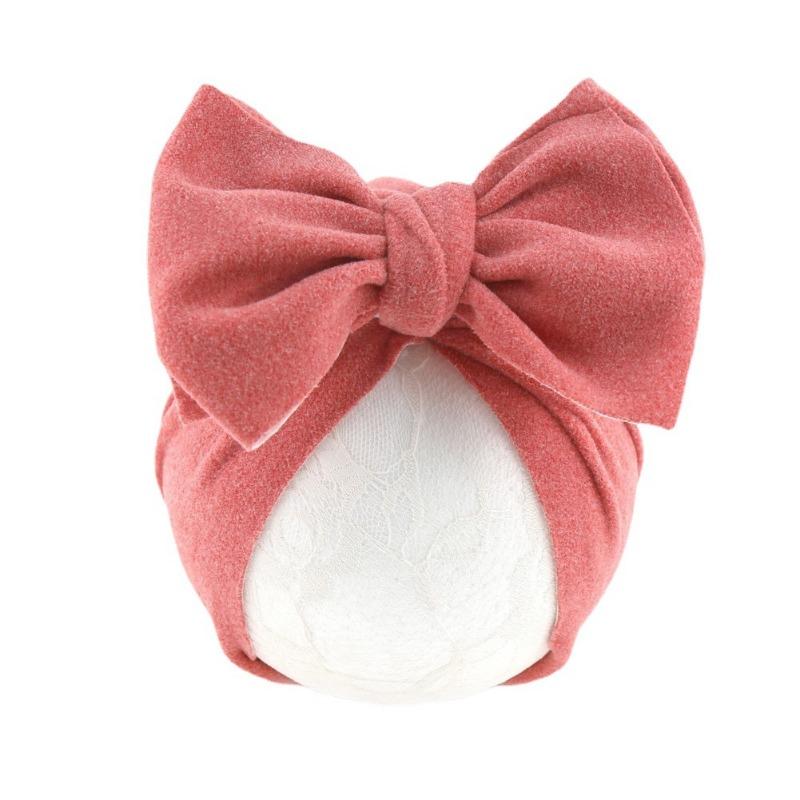 Baby tire cap new imitation cashmere bow children's Indian hat pullover hat baby bag head hat rimless