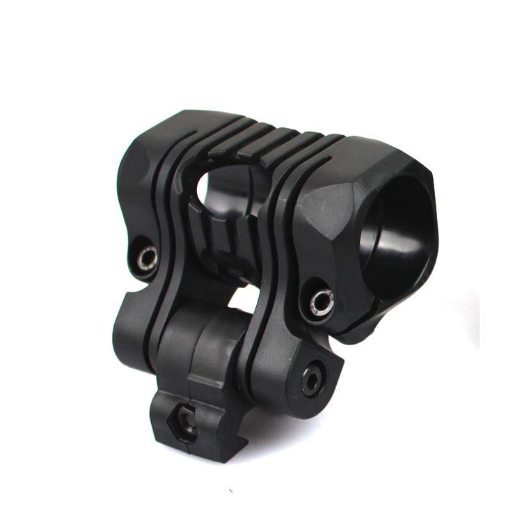 Five-Position 25mm Flashlight Mount Clip for Helmet Rail