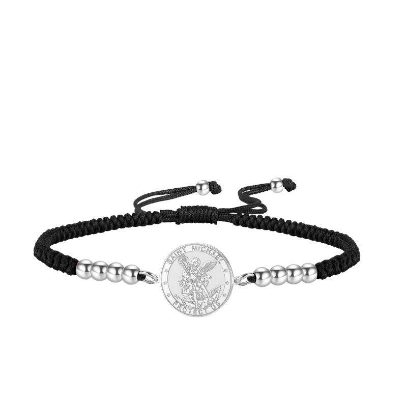 1 Stück Medaillon Armbänder Handgelenk Armband Erzengel Sankt Michael Armband Für Frauen Männer Talisman Vintage Schmuck Geschenke