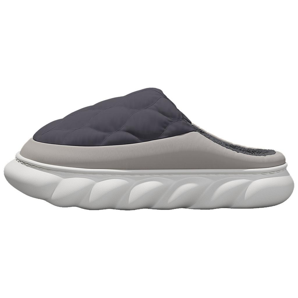 Down Cotton Slippers for Men, Anti Slip and Warm Home Waterproof Cotton Slippers for Women, Thick Soled Woolen Slippers for Home Use in Winter