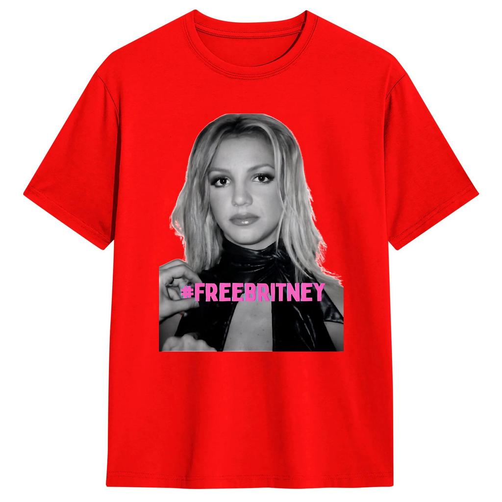 Unisex Free Britneys Spears Poster TShirts Cotton Tees Summer Streetwear Short Sleeve T Shirt ONeck Novelty Custom Logo Tshirt